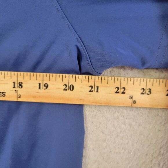 Oakley Polo Shirt Mens M Blue Collared Shirt 1/4 Button Retro Y2K Athleisure - Picture 6 of 7